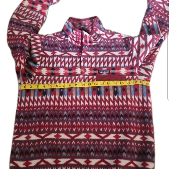 Patagonia Womens Aztec Print  Lightweight Synchilla® Snap-T® Pullover S - Picture 14 of 15